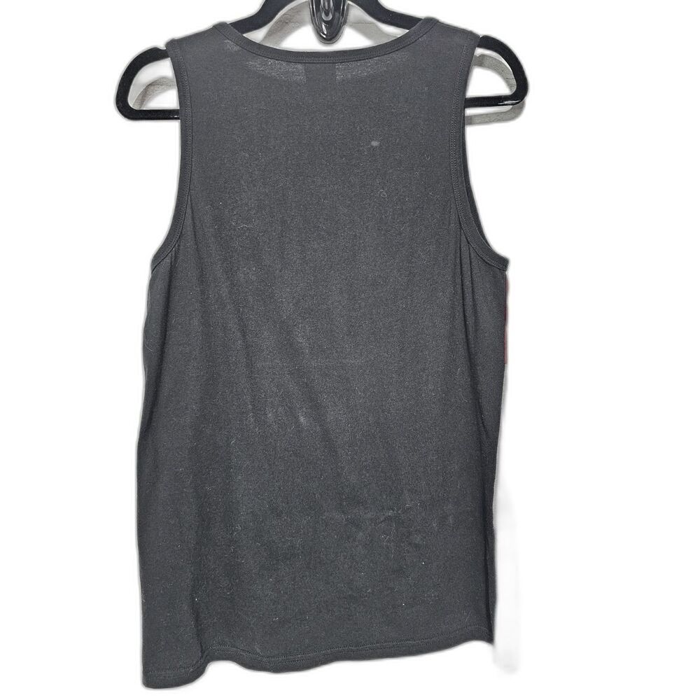 DC Shoes Tank Top Mens M Black Red Colorblock Striped Skater Streetwear - Picture 2 of 7